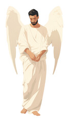 Sticker - PNG Angel adult male representation.