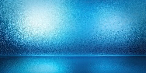 Wall Mural - Blue frosted glass texture with half effect on smooth empty background, frosted glass, textured, blue,smooth, background