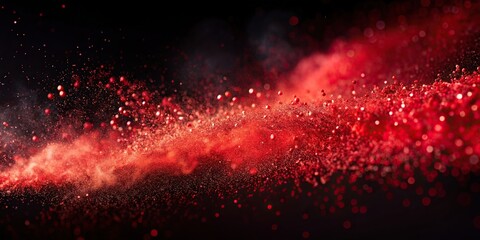Wall Mural - Red dust particles suspended in air with a motion blur effect , dust, particles, red, air, blurred, motion, suspended