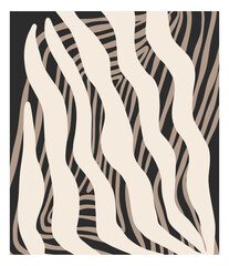 Wall Mural - hand drawn vector abstract graphic line art simple,contemporary collection print with boho aesthetic
