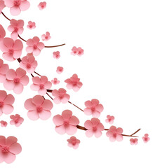 Sticker - PNG Cherry blossom flower backgrounds petal.