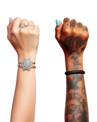 Poster - PNG Peace sign tattoo hand bracelet.