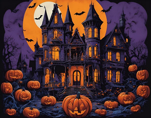 halloween background with pumpkin, halloween background with pumpkins, halloween background with pumpkin and bats