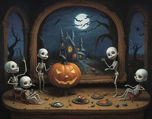 halloween background with pumpkin, halloween background with pumpkin and bats, halloween background with pumpkin and ghost