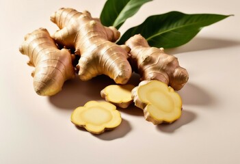 Wall Mural - organic ginger, raw food, copy space for text
