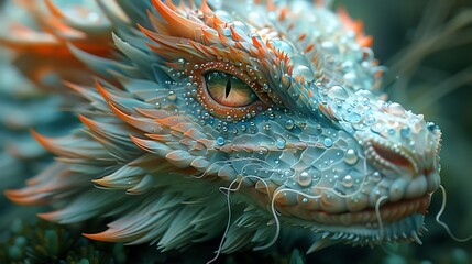 close up of a head of a dragon