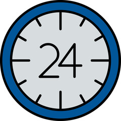 Canvas Print - 24 Hours Icon