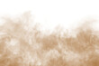 © fatima - Dust sand soil smoke cloud particles isolated on transparent white background. Brown sandstorm smog sand dust explosion rising. Design elements