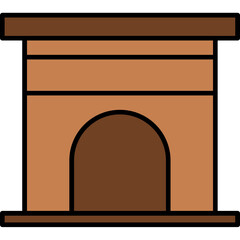 Sticker - Fireplace Icon