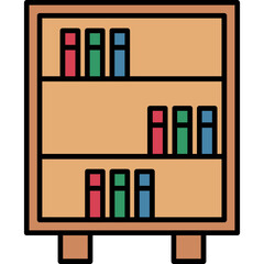 Canvas Print - Bookshelf Icon