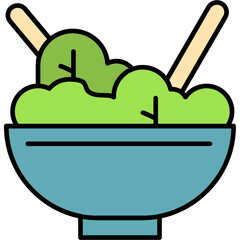 Sticker - Salad Bowl Icon