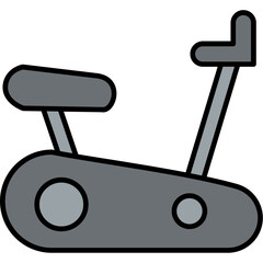 Canvas Print - Exercising Bike Icon