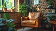© Aliaksandra - client lounge area, the real estate agent office features a cozy corner with a coffee station, offering a welcoming and comfortable setting for clients