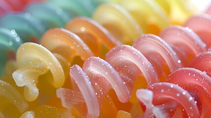 Wall Mural - Rainbow translucent candy food poster background