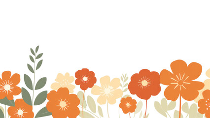 Sticker - PNG  Illustration of a flowers border pattern plant art.