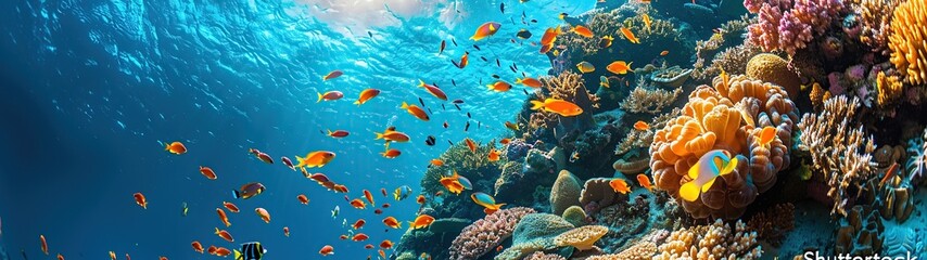 Vibrant Underwater World with Fish and Coral