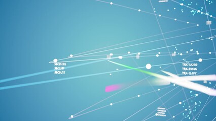 Poster - screen replacement background: 3d isualization of an ai neural network interface, show dynamic data 