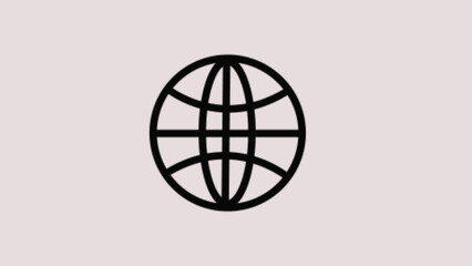 Aufkleber - Global vector icon isolated on abstract white background