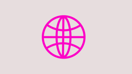 Aufkleber - Global vector icon isolated on abstract white background,Designed for web