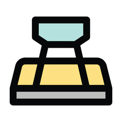 Poster - Clip icon, vector illustration, filled style, best used for web