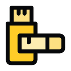 Poster - Pendrive icon, vector illustration, filled style, best used for web
