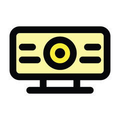 Poster - Webcam icon, vector illustration, filled style, best used for web