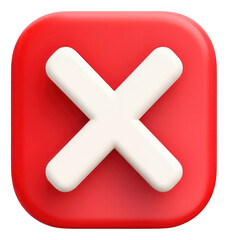 Sticker - PNG Incorrect Cross symbol red