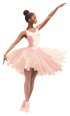 Sticker - PNG Ballerina girl dancing ballet white background