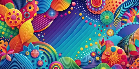 Sticker - Colorful abstract background with vibrant hues and bold patterns, colorful, abstract, background, vibrant, hues, bold