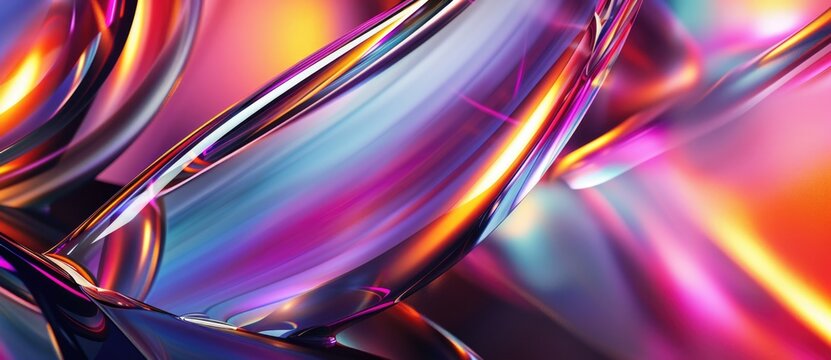 Abstract colorful background with shiny glass elements.