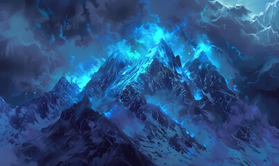 Wall Mural - snow covered mountains