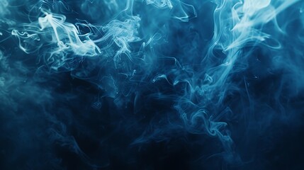 Aufkleber - Abstract Blue Smoke Swirls