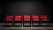 © this - red chairs in a row for judges panel auditorium stage