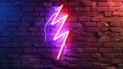 Poster - neon light on the wall