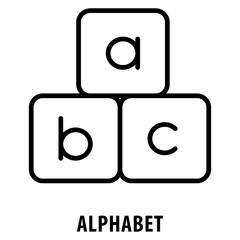 Fototapete - Alphabet Icon simple and easy to edit for your design elements