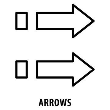 Arrows Icon simple and easy to edit for your design elements