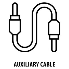 Wall Mural - Auxiliary Cable Icon simple and easy to edit for your design elements