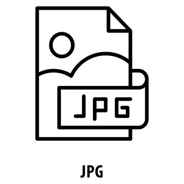JPG Icon simple and easy to edit for your design elements
