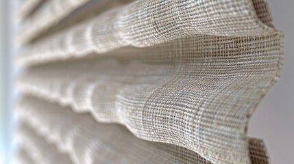 Poster - A close-up shot of a window with a curtain partially open