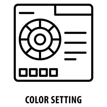 Color setting Icon simple and easy to edit for your design elements