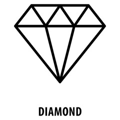 Fototapete - Diamond Icon simple and easy to edit for your design elements