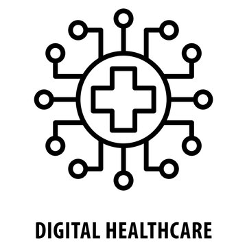Digital Healthcare Icon simple and easy to edit for your design elements