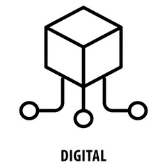 Fototapete - Digital Icon simple and easy to edit for your design elements