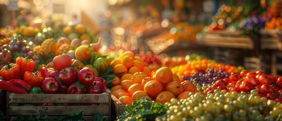 Fresh Produce at a Market Stall.