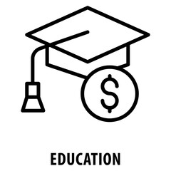 Education Icon simple and easy to edit for your design elements