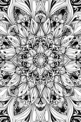 Poster - A simple yet elegant flower design in monochrome tones