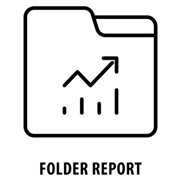 Folder report Icon simple and easy to edit for your design elements