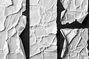 Poster - A close-up view of a ripped piece of paper, showcasing its textured edges and worn appearance
