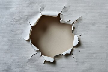Aufkleber - A piece of white paper with a circular hole