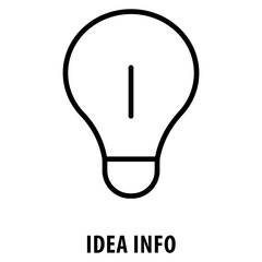 Fototapete - Idea Info Icon simple and easy to edit for your design elements